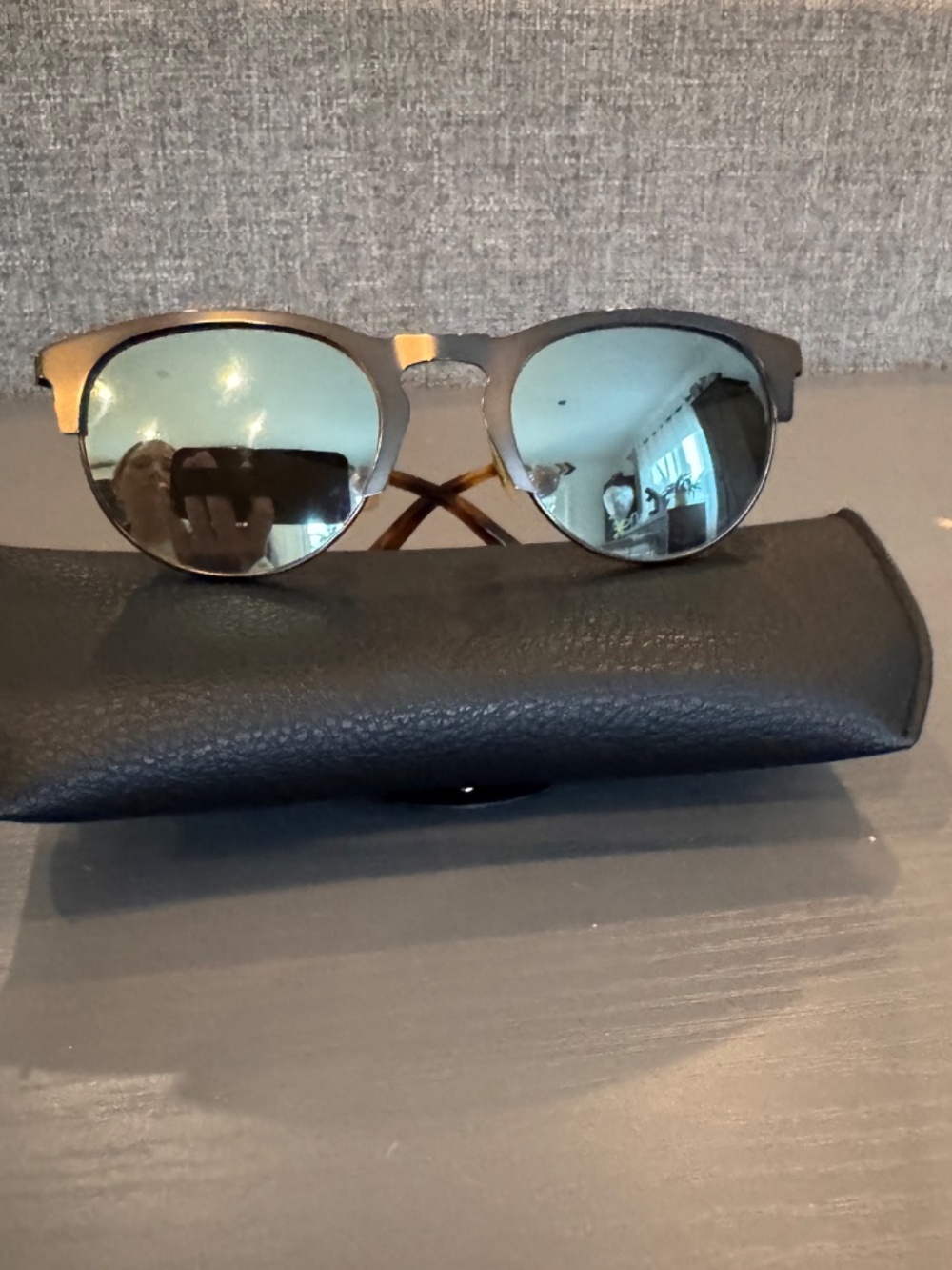 Rare Warby Parker Aldridge Polarized Mirrored Unisex Sunglasses Blue Lens EUC - Picture 9 of 12